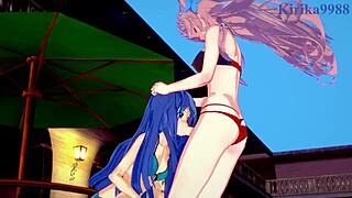 Tsubasa Kazanari and Maria Cadenzavna Eve in Wild Futanari Action