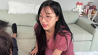 Hot sex with a medicine student who turns the tables on her tutor.
