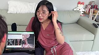 i'm elle lee, the medical student returning the favor to my tutor with sex