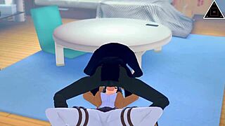 in koikatsu, mikasa and eren have uncensored sex in anime cumshot