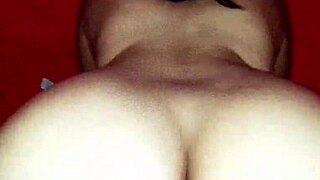 I suck my husband's white cock deliciously so he puts on a condom and I ride him until he cums inside