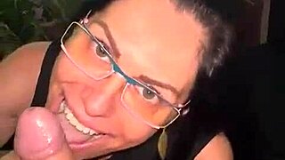 Deusa sucks hard cock and enjoys balls