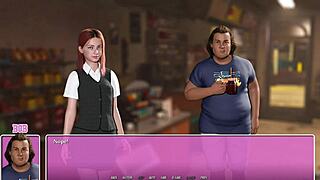 Meeting hot smoking emo with tattoos in summer city