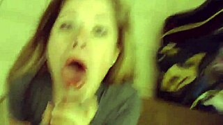 Wow, pretty teen from 21cams.net takes a massive facial load!