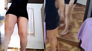 Mirelladelic, i striptease with ripped clothes and fishnets.