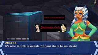 in star wars, the orange trainer participates in an orgy with cosplay whores in bdsm and japanese game scenes