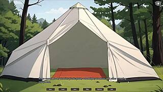 Tomboy gives blowjob during forest hike