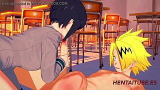 wanna see jiro kyoka's epic blowjob in boku no hero hentai?