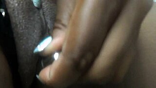 Black beauty gets kinky with anal toys and finger play