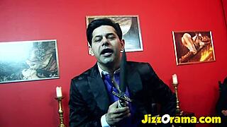 Watch the busty blonde in lingerie get her pussy destroyed?