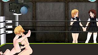 Princess of the ring nina vs karin catfight anime!