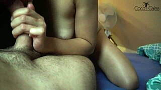 horny teen 18+ slut rocks socks while riding cock pov style.