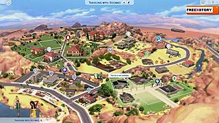 A sims life episode 1 - animated 3d game scene with cartoon characters in hentai style.