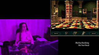 Blackmoor manor play through part 3 with naked brunette and big natural tits