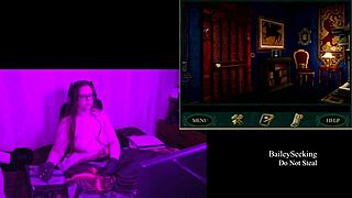 Blackmoor manor play through part 3 with naked brunette and big natural tits