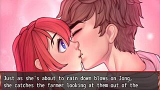 why is the farmer's daughter playing with a furry horsecock dildo in this hentai game?