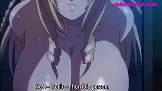 Beautiful blonde gives a facial with cum in this anime porn.