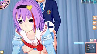 touhou satori gets big tits rubbed in 3d hentai game