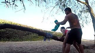 girl fucks in public on beach to unstuck car, sumaya ganesha