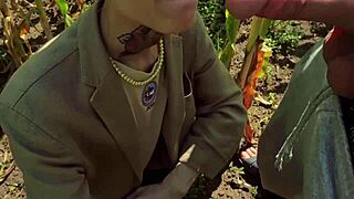 helping a twink friend with some fun in the cornfield, you know?