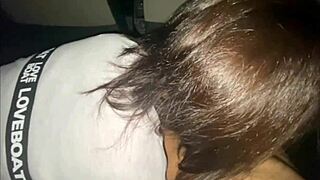 Perverted Couple Starts In Car During Night Drive