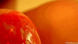 Busty Teen Eveline E Masturbates with Wax