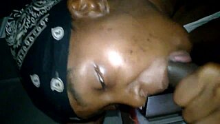 cheating ebony mom sucks big black cock