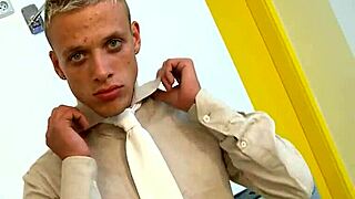 Gay strip search turns into hot sex scene