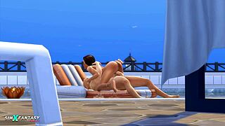 Sultry Jade Pink in Passionpool: Hot animated game with cumshots