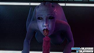 Liara's POV gloryhole: stranger's creampie or her squirting orgasm?