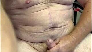 Mature Daddy Rubbing One Out, Handjob And Squirting