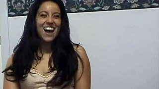 A hardcore threesome with a Colombian babe and deepthroat action