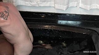 ebony beauty enjoys pussy drilling in swingers threesome