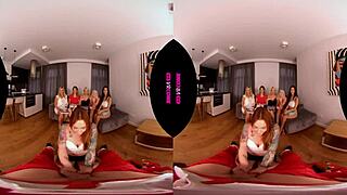 I join vrconk where a group of naughty girls wait for santa