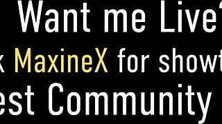 curvy milf maxine x spreads her legs for a big hard cock