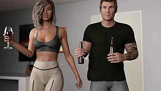 the adventurous couple explores big tits