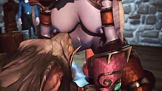 Tails Of Azeroth: Joyous Reunion Part 1 With Hardcore Threesome, Big Tits, And Group Fucking
