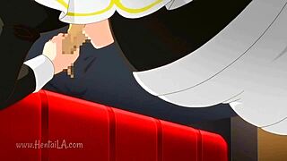 blonde busty maid in anime