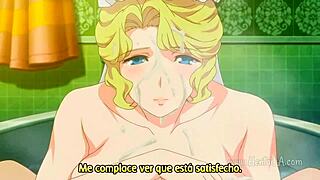 blonde busty maid in anime