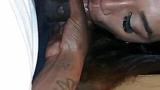 Latina teen with tattoos takes full load from monster cock