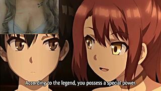 Three girls feast on the cum of a young stud - hentai isekai harem