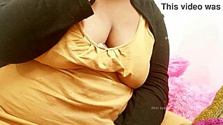 Sexy Bhutan babe shows off her big boobs.