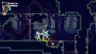 Flip witch game with huge sextoy for monster girl.