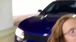 Public garage affair with stunning Mia Dior and well-endowed black man