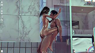 skinny fuck shower in 3d cartoon hentai game