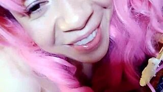 Amateur babe swallows massive cock like a pro!