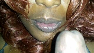 Ebony MILF Sucks Cock Sloppily Like Mommy.