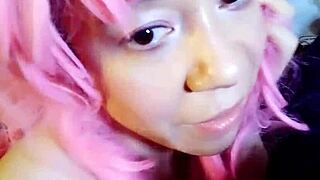 Amateur babe swallows massive cock like a pro!