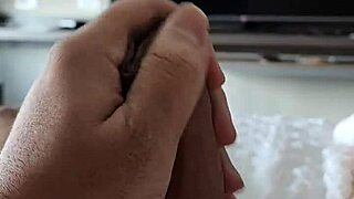 Cumshot all over a girl during a hot blowjob session