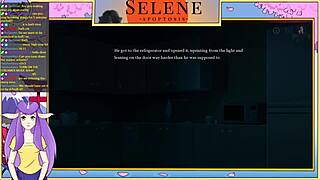 Selene reaches orgasm in this anime game.